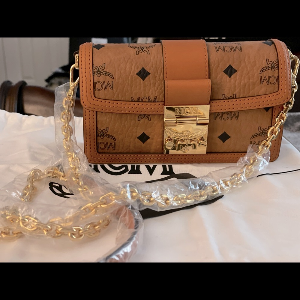 Mcm print small crossbody